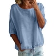 thumbnail image 5 of Women's Short Sleeve Tops Casual Spring Outfits 2026 Trendy Loose Fit Blouses, 5 of 6