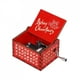 thumbnail image 2 of Caja de música navideña con forma de caja musical, pequeña de artesanía para escritorio, decoración navideña coleccionable, con manivela, ideal como Estilo H, 2 of 8