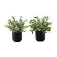thumbnail image 1 of Monarch - Plante Artificielle pour Maison, Bureau - 2 Pcs - Eucalyptus/herbe - Vert, 1 of 5