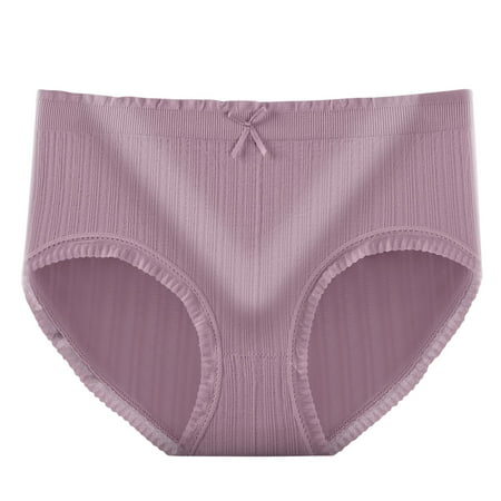 Kmdttou Women s Underwear Cotton Sexy Lace High Cut Panties Comfort Bikini Panty Stretch Underpants Breathable Ladies Briefs (Available in Plus Size) Purple-Free Size