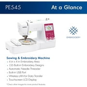 Wireless LAN Enabled Embroidery , 4" x 4" Field, 135 Designs, Large Touchscreen, USB Port, 10 Fonts