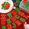 thumbnail image 4 of Parches navideños con letras de chenilla FOGWOWO, rojo y verde, 52 unidades, 4 of 7
