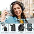 thumbnail image 6 of Bluetooth Headset, Trucker Bluetooth Headset with Noise Cancelling Microphone, 50H HD Talktime Wireless Headsets with Detachable Earpad, Single/Dual Mode All-Day Comfort for Driver/Office/Home, 6 of 11