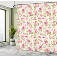 thumbnail image 4 of Ambesonne Floral Shower Curtain, Blossoming Garden Art, 69"Wx84"L, Eggshell Pink and Green, 4 of 4