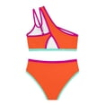 thumbnail image 5 of Tiijoy Girls Swimsuits Color Block One Shoulder Bikinis Bathing Suit, 2 Piece, Sizes 7-16, 5 of 5