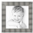 thumbnail image 2 of ArtToFrames 22" x 22" Platinum Ridge Brushed Slvr Picture Frame, 22x22 inch Silver Wood Poster Frame (WOM-5249),  Pack, 2 of 6