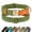 Green, variant on Beirui Personalized Nylon Leather Dog Collars Custom Engraved Brass Buckle Adjustable S-L