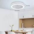 thumbnail image 5 of 23'' Modern Round Ceiling Fan with Light 3-Speed Remote Control Chandelier Lamp, 5 of 12