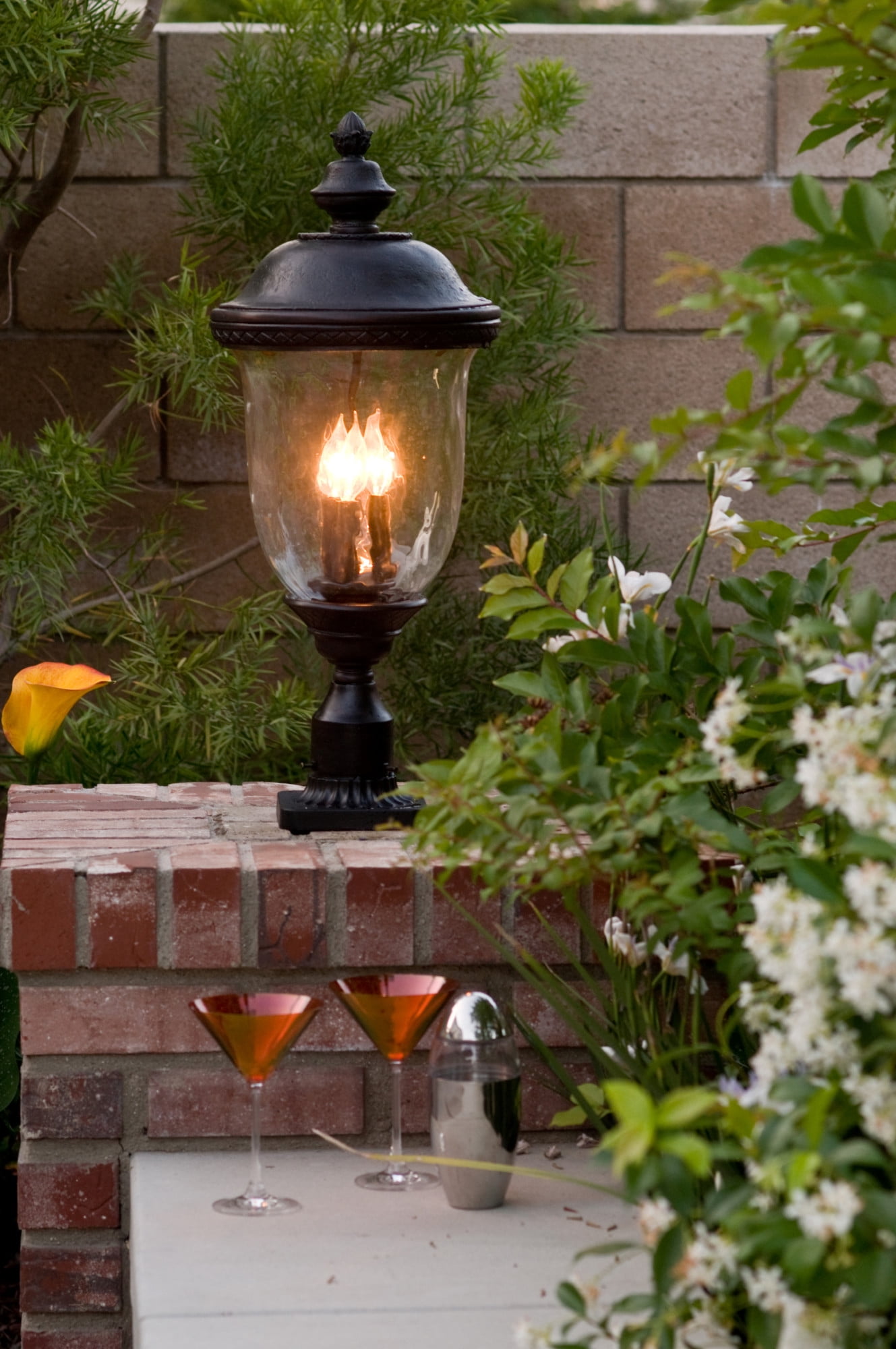 Maxim Carriage House VX Three Light 26-Inch Outdoor Post Light - Oriental Bronze - 40420WGOB