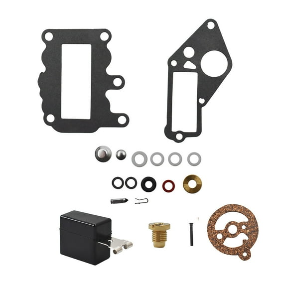 Carburetor Carb Rebuild Repair Kit 382048 with Float Fit for Johnson Evinrude 1964-1973 9.5 HP BRP OMC
