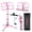 Pink, variant on 5Core Music Stand For Sheet Music Portable Tripod Adjustable Folding Note Holder