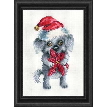 RTO Poinsettia Puppy Counted Cross-Stitch Kit (Best Rtos For Arm)