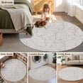 thumbnail image 5 of Round Rugs 6Ft, Grey Branches Round Area Rug Washable Indoor Throw Carpet, Vintage Art Farmhouse Soft Non Slip Circle Rug for Office Cabinet Home Decor Aesthetic, 5 of 8