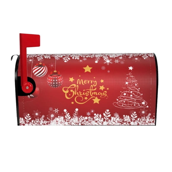 Funda magnética navideña Yomane de 65 x 53 cm para buzón