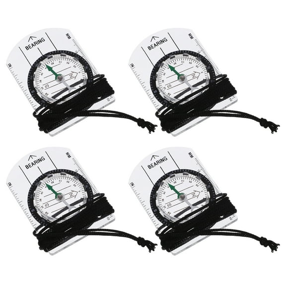 4Pcs Travel Compass Map Compass Navigation Tool Outdoor Hiking Map Compass for Survival