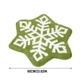 thumbnail image 2 of Feltree Christmas Hexagonal Snowflake Rug Cushion 24x24 Inch Non-Slip Versatile for Seat and Floor Mat Holiday Decor, 2 of 8