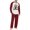 16#Deep Red, variant on Everyday Halloween Pajama Set For Men Raglan Long Sleeve Printed Top Drawstring Elastic Waist Casual Long Lounge Pants