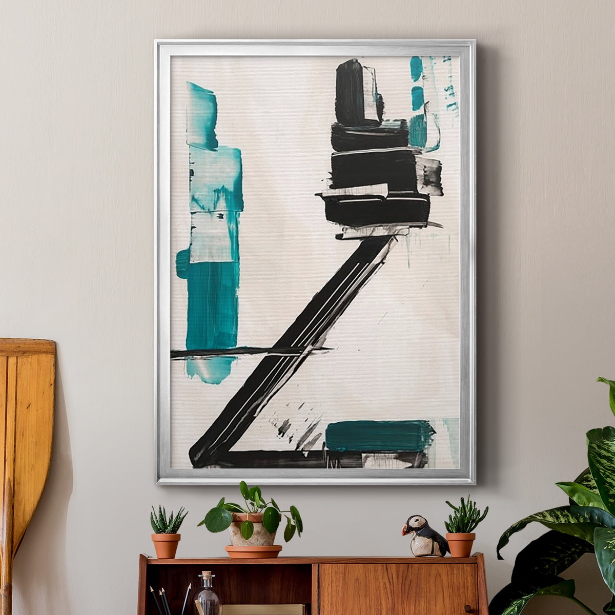 Geometry Notes IV Premium Framed Print, in Gold, Black, or Silver - Ready to Hang