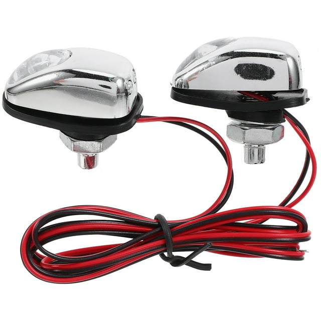 Shisuyan 2 Pcs Front Windshield Washer Nozzle LED Blue Waterproof Various Weather Conditions