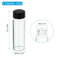 thumbnail image 2 of Unique Bargains 15mL Reagent Media Bottle 24 Pack Round Glass Storage Bottles Plastic Screw Cap for Lab Home, Clear, 2 of 5