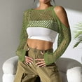 thumbnail image 2 of Womens Swimsuit Coverups Hollow Out Summer Cropped Top Summer Clothes for Women, 2 of 6
