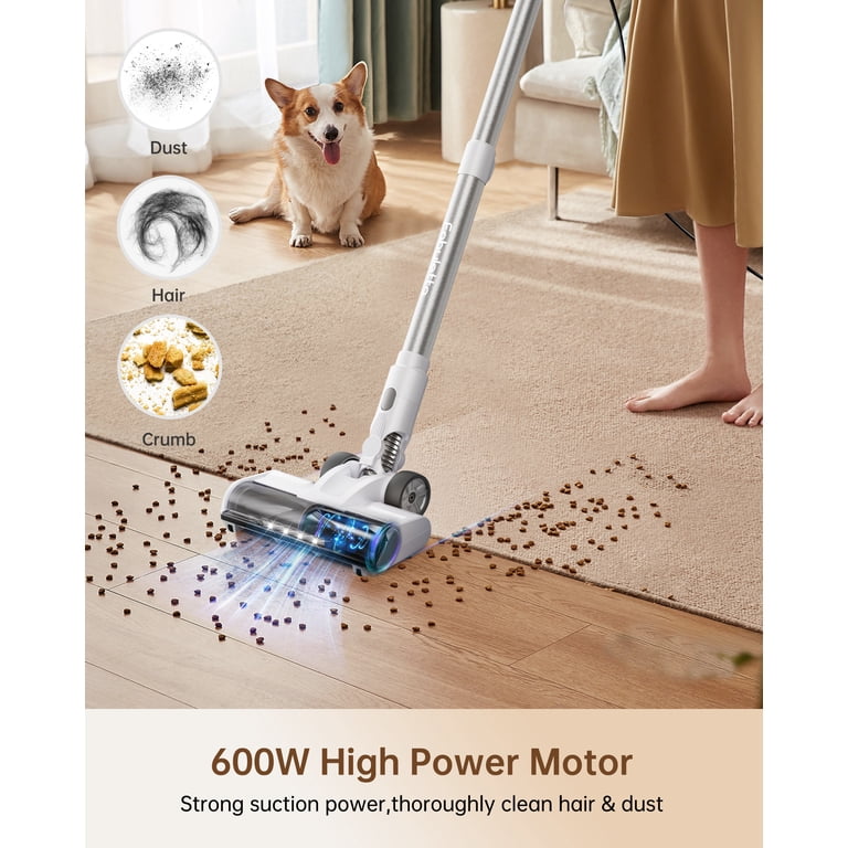 ZUSBYI 20Kpa Vacuum Cleaner, LED Light, 6 In 1 Corded Stick, 600W