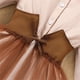 thumbnail image 4 of Vestido Formal Corto de Manga Larga Estilo Vestido de Malla de Solapa de Color Sólido para Niños con Mangas Hinchadas Y Falda en Capas, Cintura de Contraste con Arco, Vestido Cómodo Casual para Niños, 4 of 8