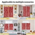thumbnail image 5 of Red Striped Kitchen Curtains Window Panels, Classic Minimalist Waves Lines Pattern Insulated Window Treatment Curtain, Grommet Curtains for Bedroom/Living Room/Bathroom, 2 Piece 52"Wx45"L, 5 of 8