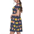 thumbnail image 2 of Disketp Cute Puffer Fish para Vestido de Manga Corta para Mujeres, Vestidos de Verano para Mujeres, Casual y Holgado para la Playa, 2 of 6