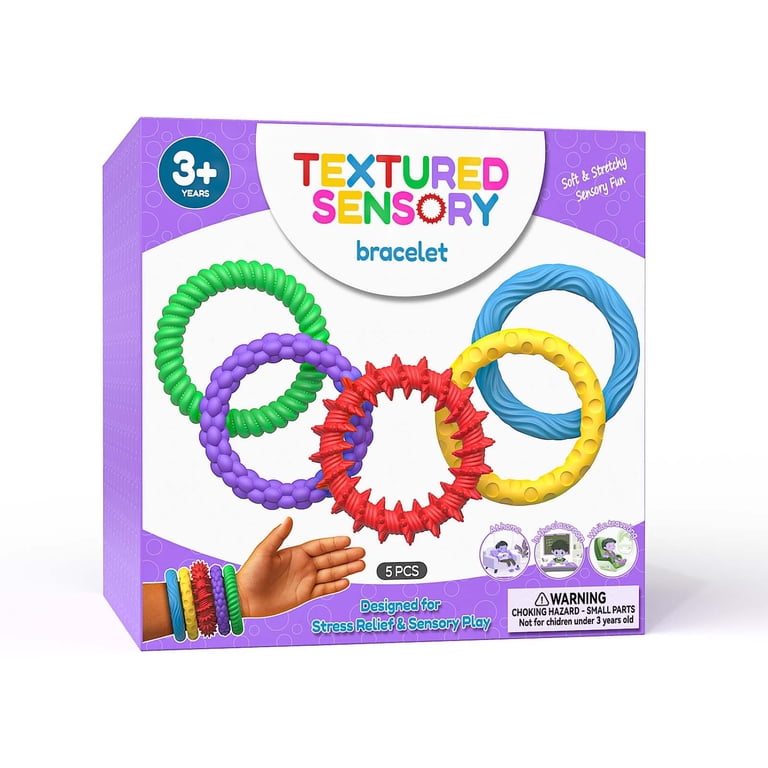 Fidget Bracelet Textured Fidget Slap Bracelets - 6-Pack Silicone ...