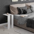 thumbnail image 2 of JV Home Muju Collection Table d'Appoint Moderne / Table de Chevet Mobile Table en C pour Sofa Table de Chevet Salon Chambre 22 Pouces Blanc, 2 of 7