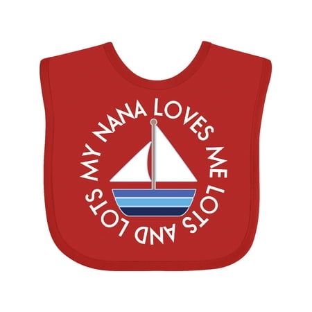 

Inktastic My Nana Loves Me Sailboat Boys Boys Baby Bib