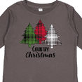 thumbnail image 4 of Inktastic Country Christmas Plaid Trees Boys or Girls Long Sleeve Toddler T-Shirt, 4 of 5