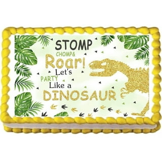 Décoration de gâteau Happy Birthday - Dinosaure