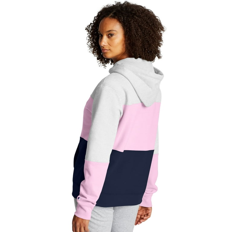 Champion colorblock sale hoodie pink