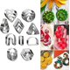 thumbnail image 3 of Juego de 24 piezas de aretes de arcilla polimérica LIUYMXG acero inoxidable, 3 of 3