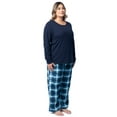 thumbnail image 5 of Fruit of the Loom Women's Beyond Soft Long Sleeve Top & Fleece Bottom Pajama Set, Sizes S-4X, 5 of 9