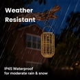 thumbnail image 2 of Outdoor Solar Rattan-Style Cylindrical LED Lantern with Handle, 2 of 10