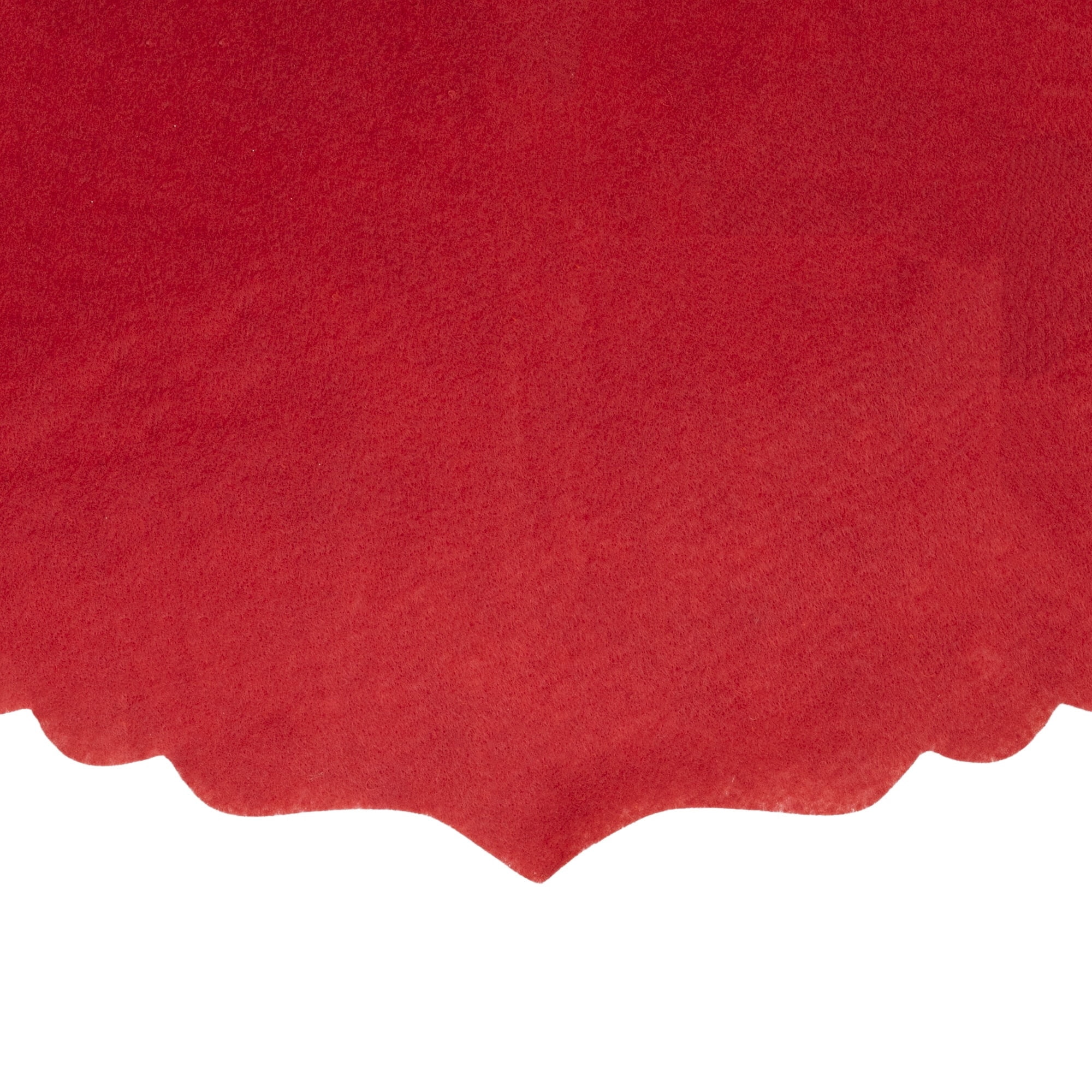 Felt Scalloped Christmas Tree Skirt, Red, 48", by Holiday Time