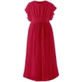 thumbnail image 3 of HAYIMI Child Chiffon Dress For Girls Summer Party Wear Soft Flowy Toddler Formal Evening O-Neck Flutter Sleeve Cozy Dresses, 3 of 5