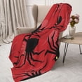 thumbnail image 3 of Disketp Spider Cozy Flannel Fleece Throw Blanket: Has a velvety texture for All Seasons - Perfect for Women, Men, & Kids"50"x40", 3 of 6