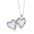 thumbnail image 2 of 925 Sterling Silver Rhodium-plated Polished and Satin Butterfly Heart Locket & Pendant Set, 2 of 5