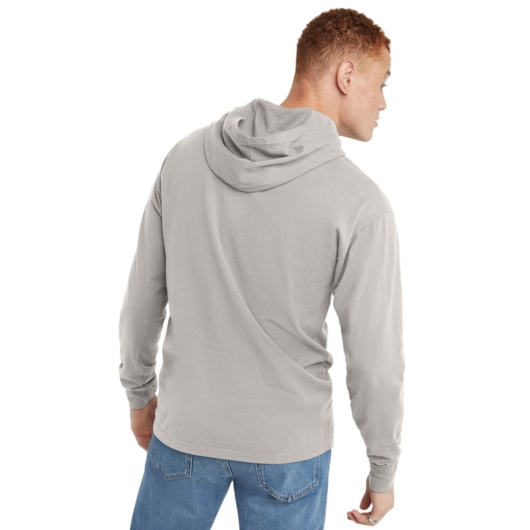 Hanes Men's Hooded Long Sleeve Jersey T-Shirt photo 3
