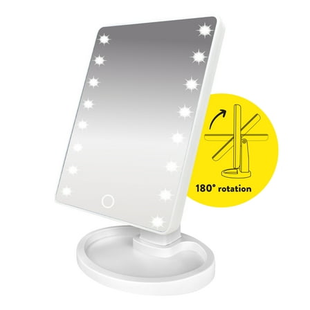 ONYX Professional LED Pro Freestanding Makeup Vanity Mirror, White