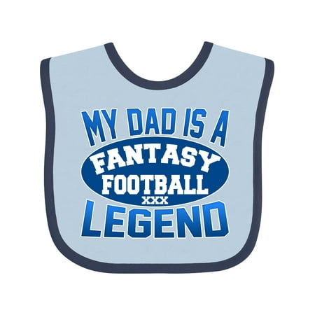 

Inktastic My Dad is a Fantasy Football Legend Gift Baby Boy or Baby Girl Bib