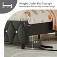 thumbnail image 4 of 4 EVER WINNER Twin Size Upholstered Bed with Diamond Headboard and Footboard, Gray, 4 of 6