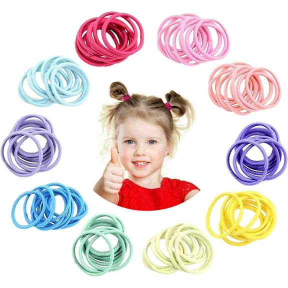 Artrylin 180 Pcs Baby Hair Ties,Rubber Toddler Hair Ties for Girls and Kids,Multicolor Small Seamless Hair Bands,Elastic Ponytail Holders (Random Color )