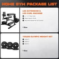 thumbnail image 4 of MITONOS Leg Extension and Curl Machine,4 in 1 Lower Body Workout Machine，Adjustable Leg Curl Machine with,Leg Extension Machine with Exercise Bench,Home Gym Weight Machine with 100lb Plates, 4 of 10