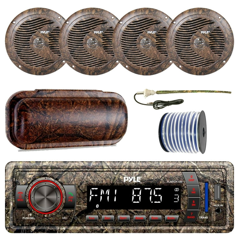 Pyle Single DIN Marine Bluetooth Stereo Receiver, 4x 6.5'' 150W - Foto 5