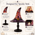 thumbnail image 7 of New 2026 Witch Hat Lamp, Stained Glass Gothic Halloween Accent Light, 17 Inch Colorful Table Lamp for Mantel, Shelf, Bedroom & Office, 7 of 7